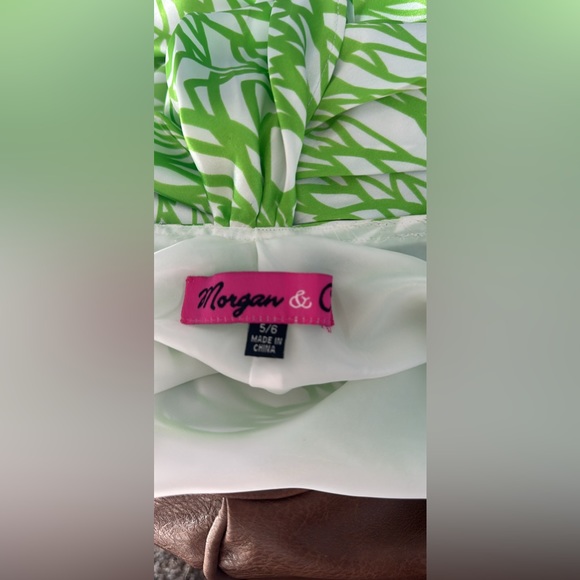 Size 5/6 Green & White long Dress - Picture 5 of 5